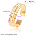 51477 wide 18k gold color cuff bangle for woman bangle